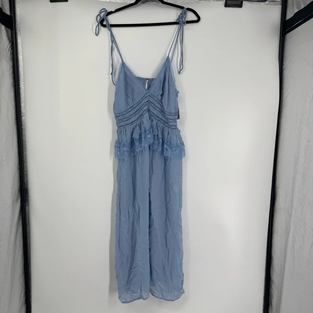 NWT Free People Kiki Slip Dress in blue